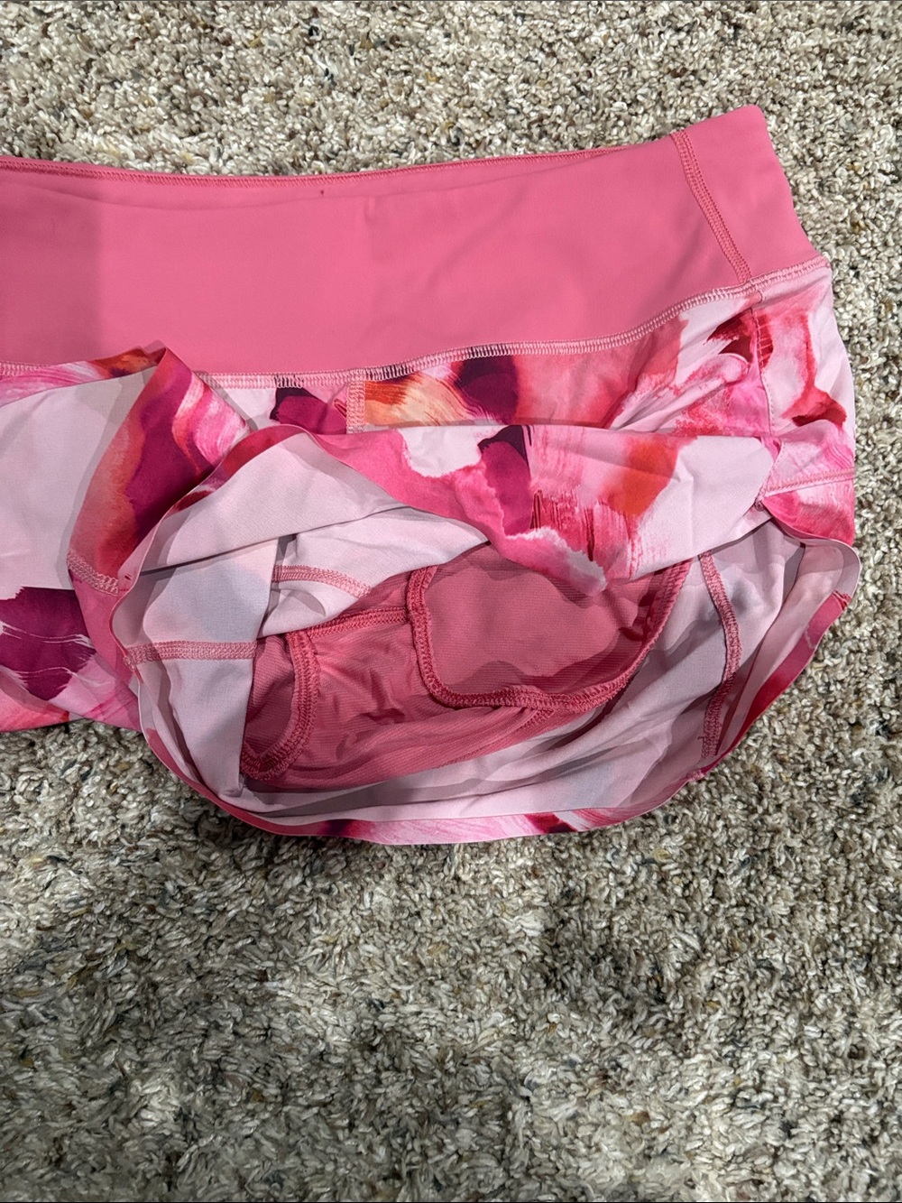 Athleta Pink Abstract Print Athletic Shorts - Picture 5 of 6